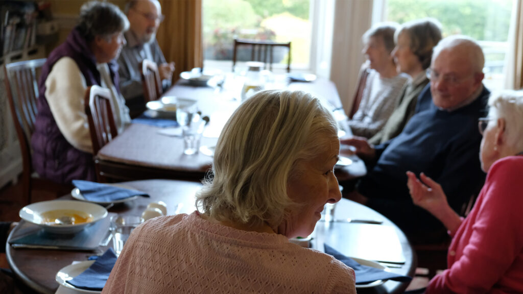 people sitting at table