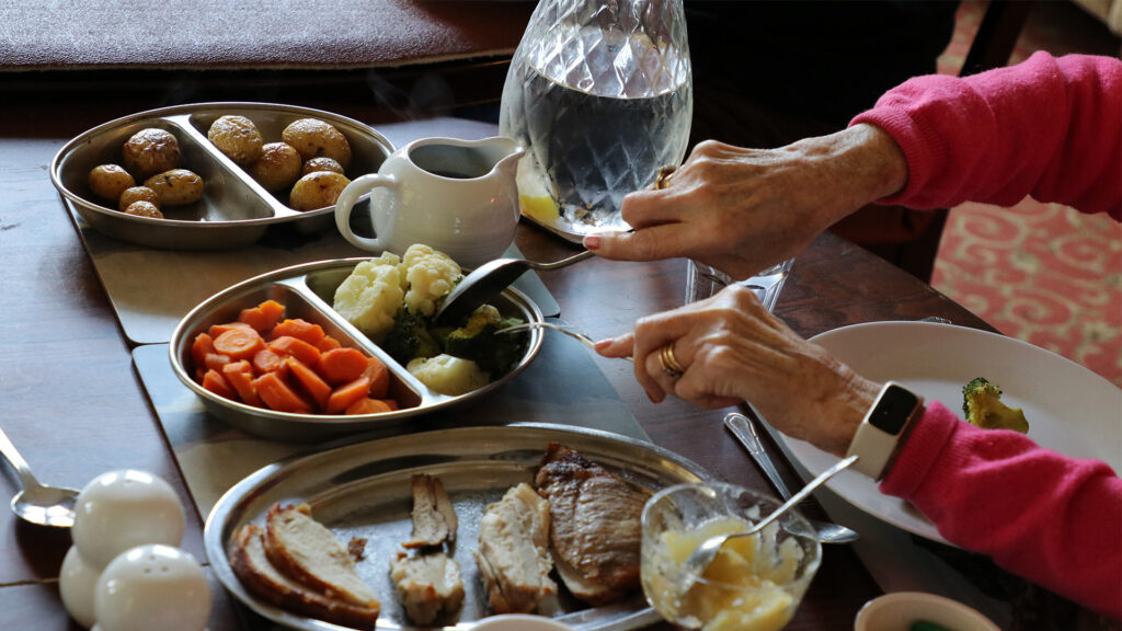 plates of food on table