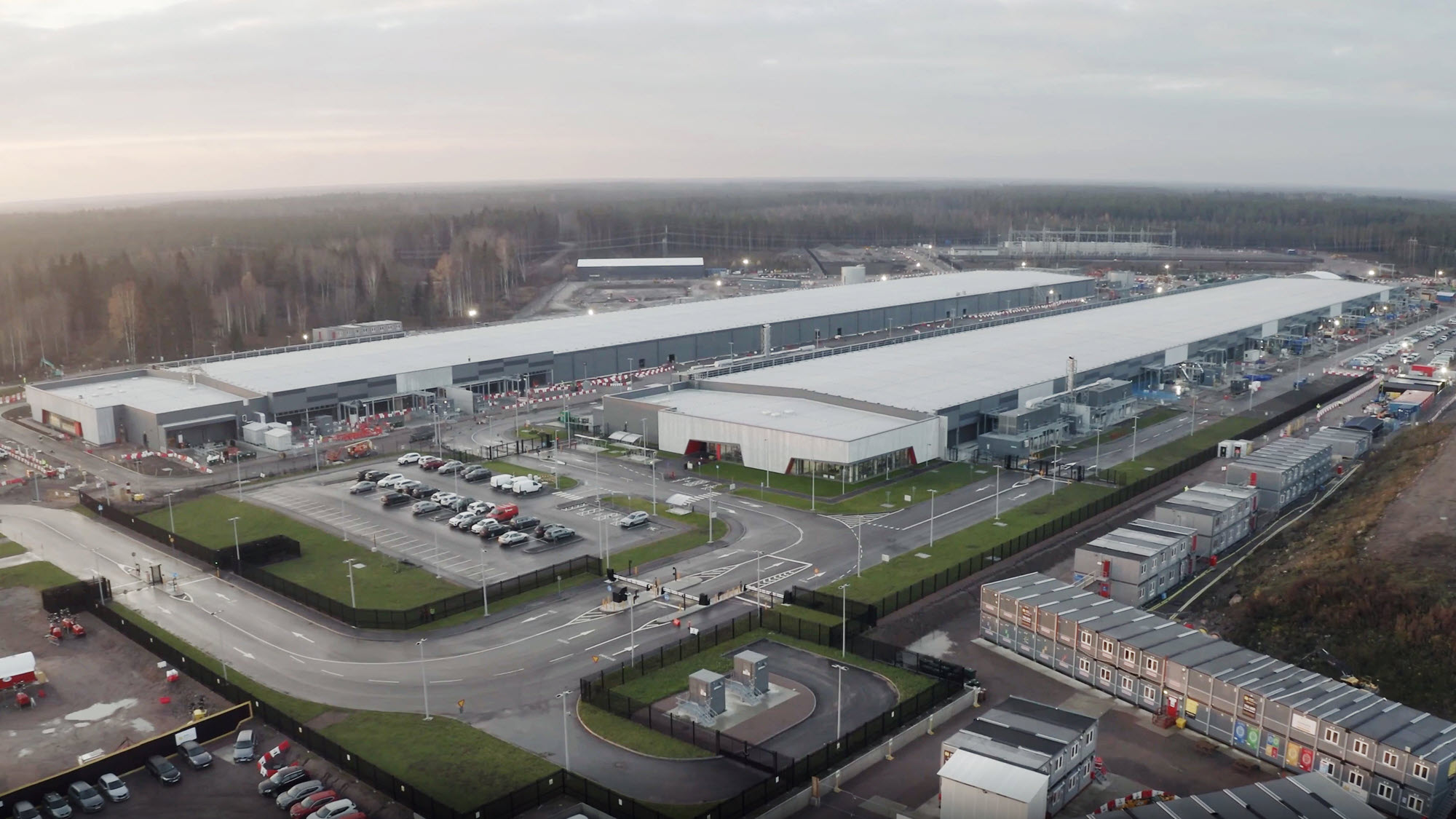 aerial view of datacenter