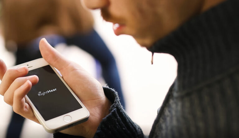 A person holding a phone